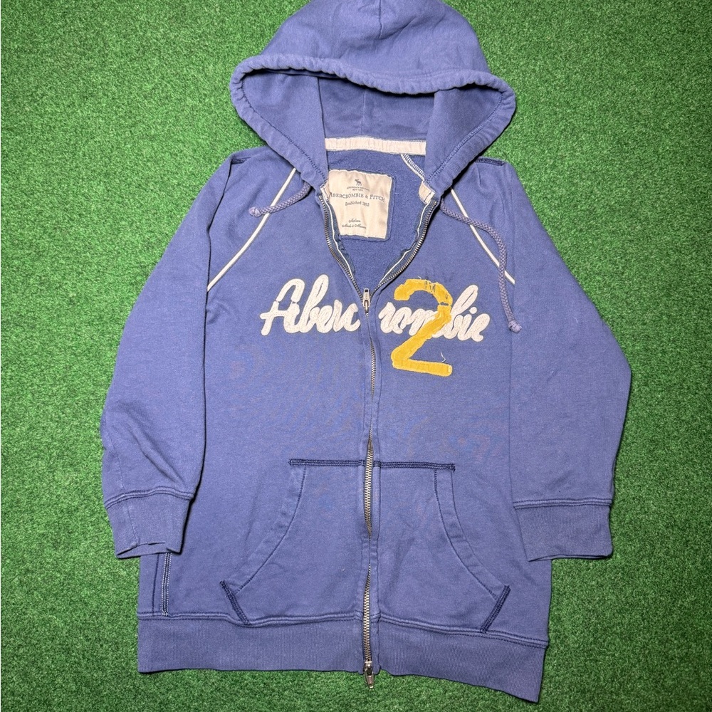Vintage Y2K Abercrombie and Fitch Zip Up Hoodie, Women’s Small, Preppy Trendy